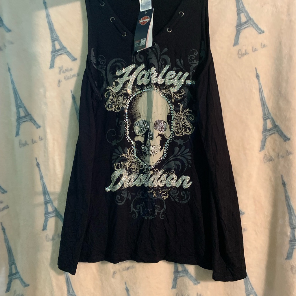 Harley-Davidson Black Skull Tank Top